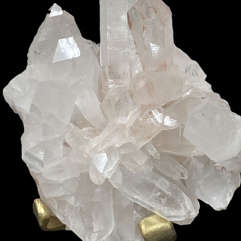 【強力浄化】ヒマラヤ水晶クラスター⭐️台座付き⭐N137 ヒマラヤ水晶クラスター鉄台付 約780g No,4137｜原石 | 天然石